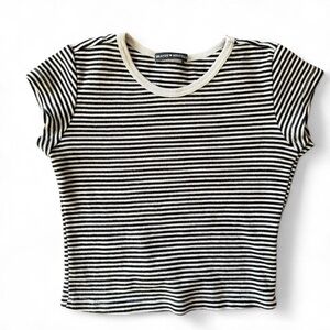 Brandy Melville Monochrome Striped Crop Top